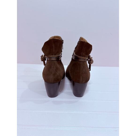 Sundance Catalog Brown Suede Heeled Ankle Boot - Picture 3 of 5